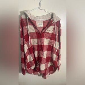 American Eagle Hooded Fleece Flannel